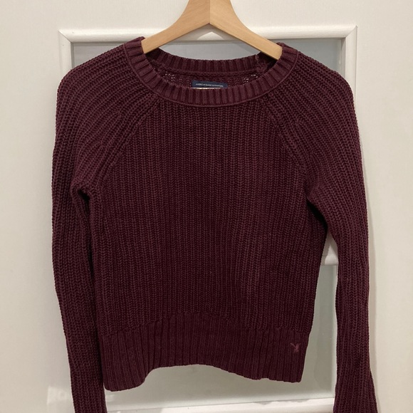 American Eagle Outfitters Sweaters - AEO burgundy crew neck sweater